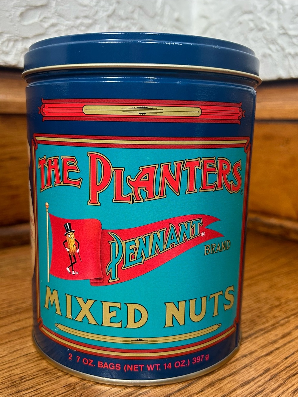 VTG Limited Edition 1989 Planters Peanuts Pennant Mixed Nuts Tin